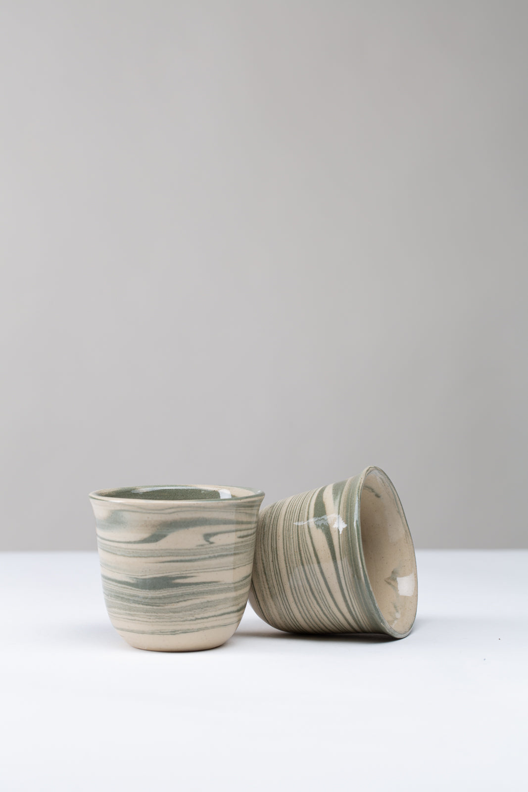 "Marble" Espressobecher #2 - grün marmoriert