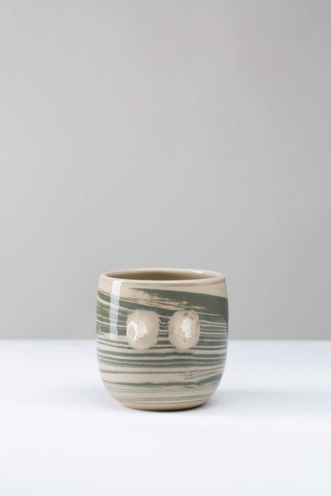 "Marble" Boobie Becher - grün marmoriert