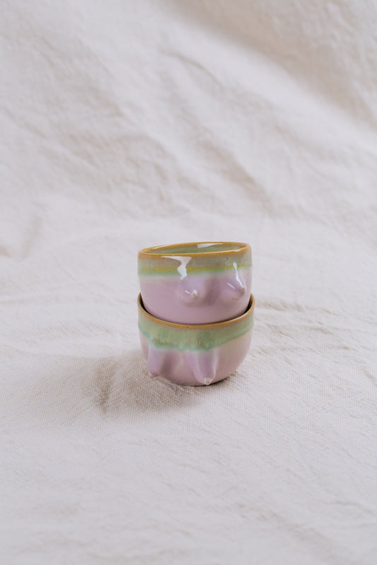 "Boobie" Espressobecher Small - hellgrün flieder