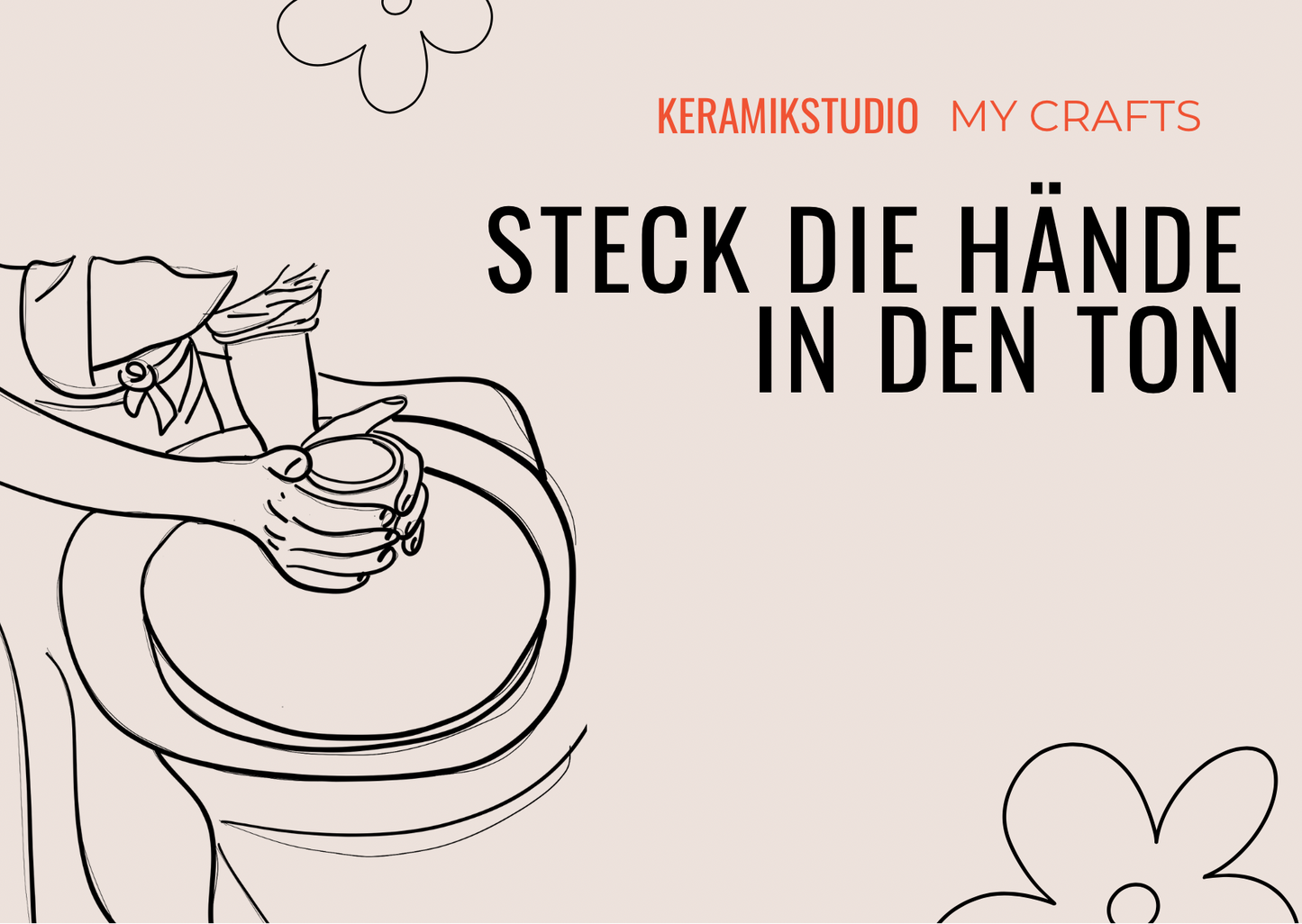 m.Y crafts Gutschein - Steck die Hände in den Ton
